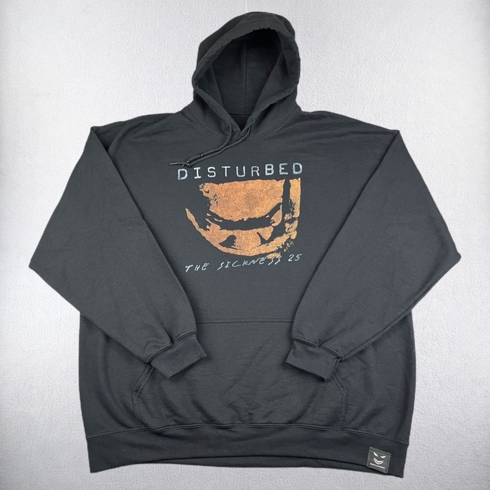 Disturbed Hoodie Mens 2XL Black The Sickness 25th Anniversary Tour 2025 Graphic